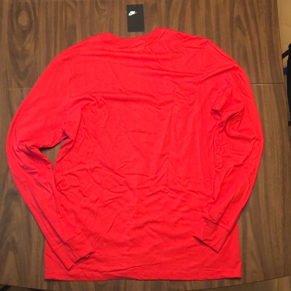 NIKE SQUIGGLES UNIVERSITY RED LONG SLEEVE TEE LARGE - Picture 2 of 11
